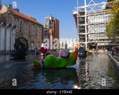 Fontana Stravinsky, Parigi. Foto Stock