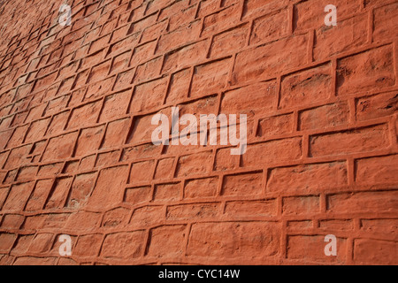 Muratura dettaglio- Red Fort di Delhi, India Foto Stock