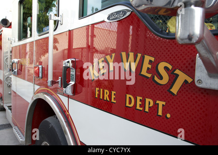 Key West fire dept veicolo motore florida usa Foto Stock