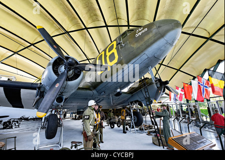 Airborne museum a Sainte semplice l'Eglise, Normandia, Francia. Foto Stock