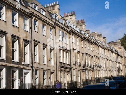 Edifici in stile georgiano Gay Street bagno, Somerset, Inghilterra Foto Stock