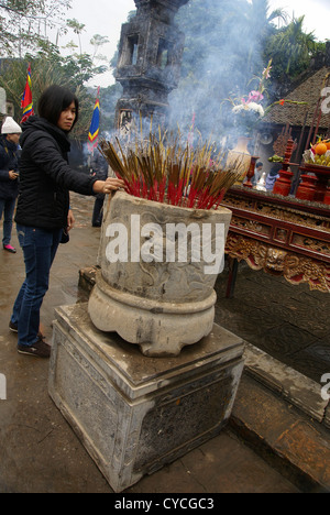 Vietnam Hoa Lu, capitale del Vietnam nel decimo e undicesimo secoli. Tempio di Dinh Tien Hoang Foto Stock