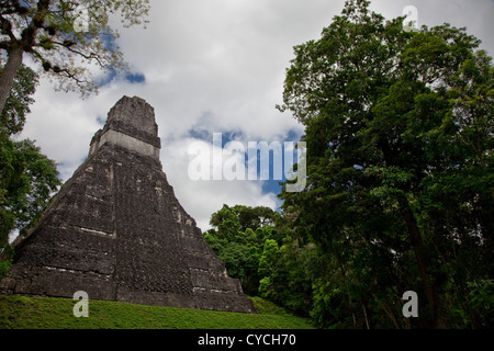 Le magnifiche rovine maya di Tikal nella giungla del Guatemala, l'America centrale. Foto Stock