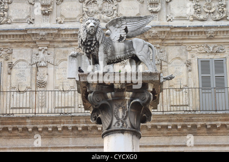 Leone alato - San Marco Evangelista simbolo Foto Stock
