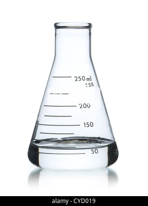 Vetro matraccio di Erlenmeyer da 250 ml. Foto Stock