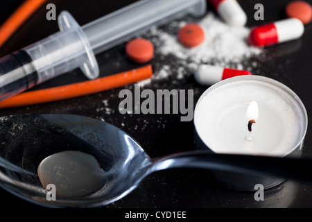 Drug paraphernalia Foto Stock