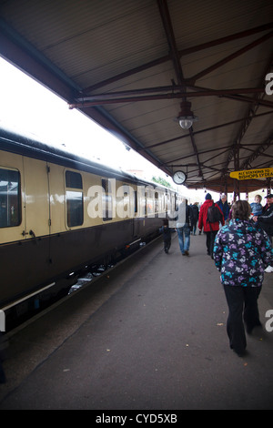 Minehead steam railway station Foto Stock