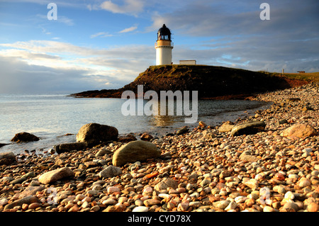 Arnish Point Lighthouse, Stornoway, isola di Lewis Foto Stock