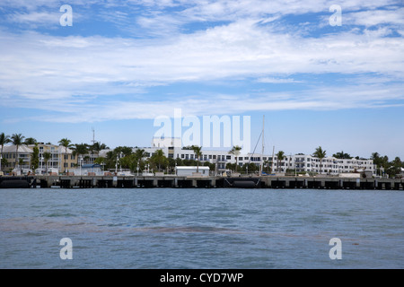 La nave di crociera pier e US Naval Station administration building key west florida usa Foto Stock
