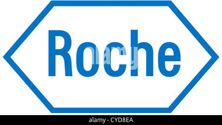 Logo della Svizzera società farmaceutica Hoffmann-La Roche Ltd con sede a Basilea. Foto Stock
