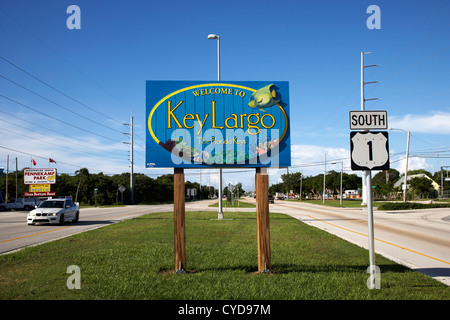 Noi Overseas Highway una rotta verso sud attraverso la key largo Florida keys usa Foto Stock