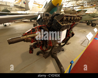 Motori di aerei in Prague Aviation Museum Foto Stock