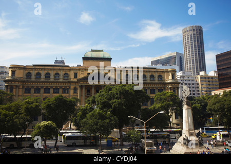 Biblioteca nazionale del Brasile in Praca Floriano, centro di Rio de Janeiro, Brasile Foto Stock