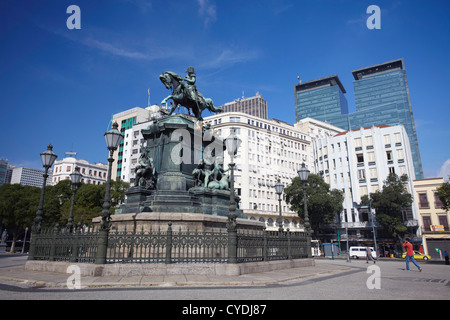 Statua in Praça Tiradentes, centro di Rio de Janeiro, Brasile Foto Stock