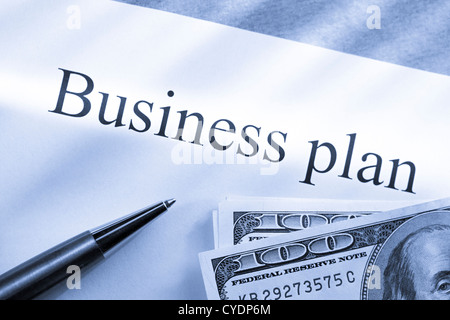 Business plan concezione con denaro Foto Stock