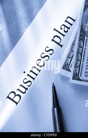 Business plan concezione con denaro Foto Stock