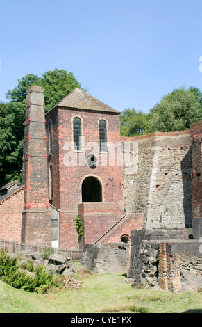 Altiforni Blists Hill cittadina vittoriana Ironbridge Shropshire England Regno Unito Foto Stock