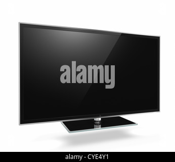 Full HD TV Led su sfondo bianco Foto Stock