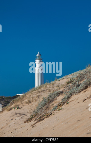 Spagna, Andalusia la regione, la provincia di Cadiz Cadice, Los Canos de Meca, Cabo Trafalgar faro Foto Stock