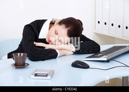 Sleeping imprenditrice. Foto Stock