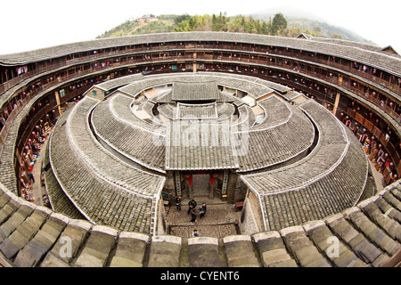 Il Fujian Tulou casa in Cina Foto Stock