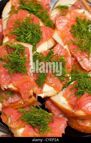 Panini con pesce rosso Foto Stock