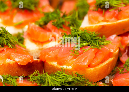 Panini con pesce rosso Foto Stock