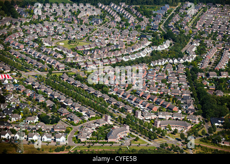 I Paesi Bassi, Helmond, quartiere residenziale chiamato Brandevoort. Antenna. Foto Stock