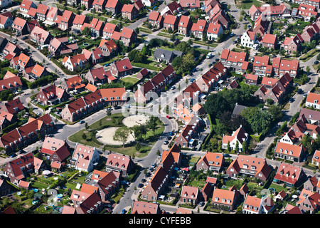 I Paesi Bassi, Helmond, quartiere residenziale chiamato Brandevoort. Antenna. Foto Stock