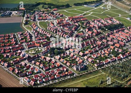 I Paesi Bassi, Helmond, quartiere residenziale chiamato Brandevoort. Antenna. Foto Stock