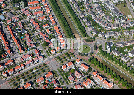 I Paesi Bassi, Helmond, quartiere residenziale chiamato Brandevoort. Antenna. Foto Stock