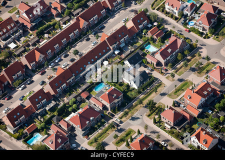 I Paesi Bassi, Helmond, quartiere residenziale chiamato Brandevoort. Antenna. Foto Stock