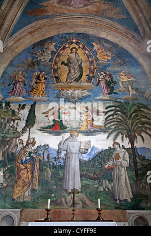 Roma - MARZO 21: affreschi del Pinturicchio - Cappella Bufalini - Santa Maria Aracoeli Foto Stock