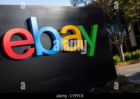 La sede di eBay, con un nuovo logo. Foto Stock