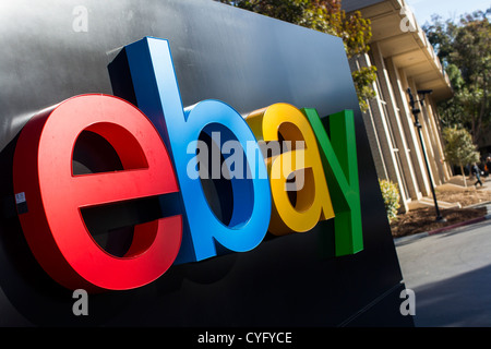 La sede di eBay, con un nuovo logo. Foto Stock