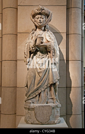 Saint Mary Magdalene, gotico francese del V e dell'inizio del XVI secolo, con un vaso di unguento da Troyes 1500 e 1525 Metropolitan Museum of Art di New York Foto Stock