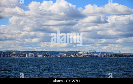 Vista panoramica del porto di Gdynia, Polonia. Foto Stock