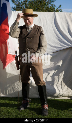 Il selvaggio West arriva all'evento Ramsbottom The Lonestar Cowboys Western Re-Enactment Association nell'ottobre 2012 Foto Stock