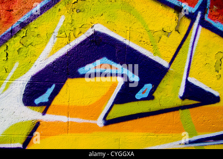 Grafitti dipinto sul muro, Milano Italia, Viale Federico Caprilli Foto Stock