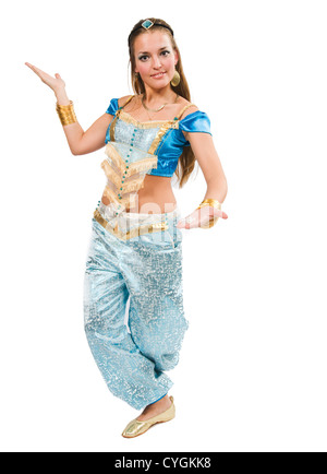 Jasmine - la donna che indossa il costume di Arabian Nights princess Foto  stock - Alamy