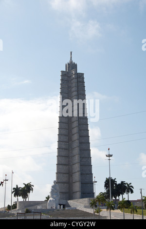 Jose Marti Munument presso la Plaza de la Revolucion, Havana, Cuba Foto Stock