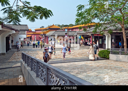 Il Villaggio di Ngong Ping, Lantau Island, Hong Kong Foto Stock