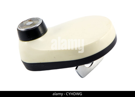 Retrò orologeria elettrico rasoio rasatura Apparecchi isolati su sfondo bianco Foto Stock