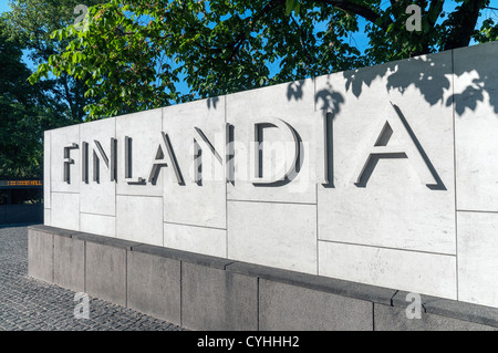 Finlandia Hall progettata dall'architetto finlandese Alvar Aalto a Helsinki, Finlandia Foto Stock