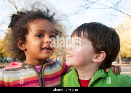 Multi-etnico ritratto dei bambini Foto Stock