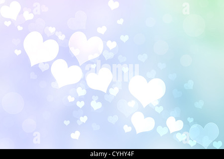 Cuore astratto sfondo luci - viola, rosa, verde Foto Stock