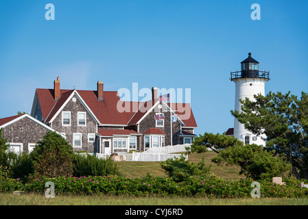 Nobska Lighthouse, Woods Hole, Cape Cod, Massachusetts, STATI UNITI D'AMERICA Foto Stock