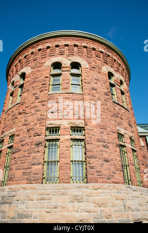 New York, Ogdensburg. Storica National Guard Armory, c. 1898, del Registro Nazionale dei Luoghi Storici. Foto Stock