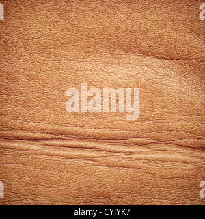 In pelle marrone vicino texture fino Foto Stock