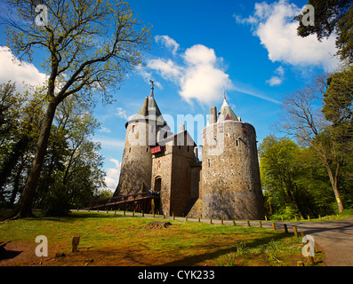 Castell Coch (il Castello Rosso), Tongwynlais, Wales, Regno Unito Foto Stock